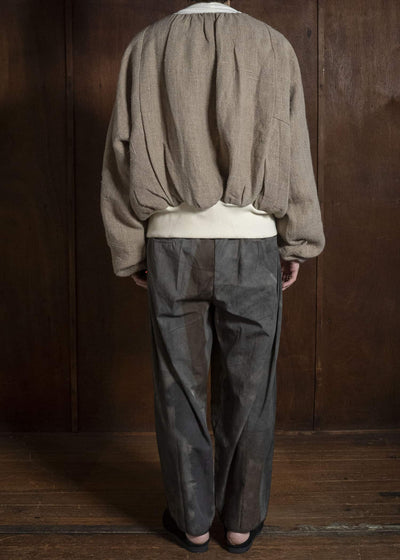 Gathering Textiles Roly Poly Jacket Handwoven Hemp , Organic Cotton Poplin Linig RPJ01-HE-BR