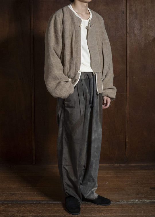 Gathering Textiles Roly Poly Jacket Handwoven Hemp , Organic Cotton Poplin Linig RPJ01-HE-BR