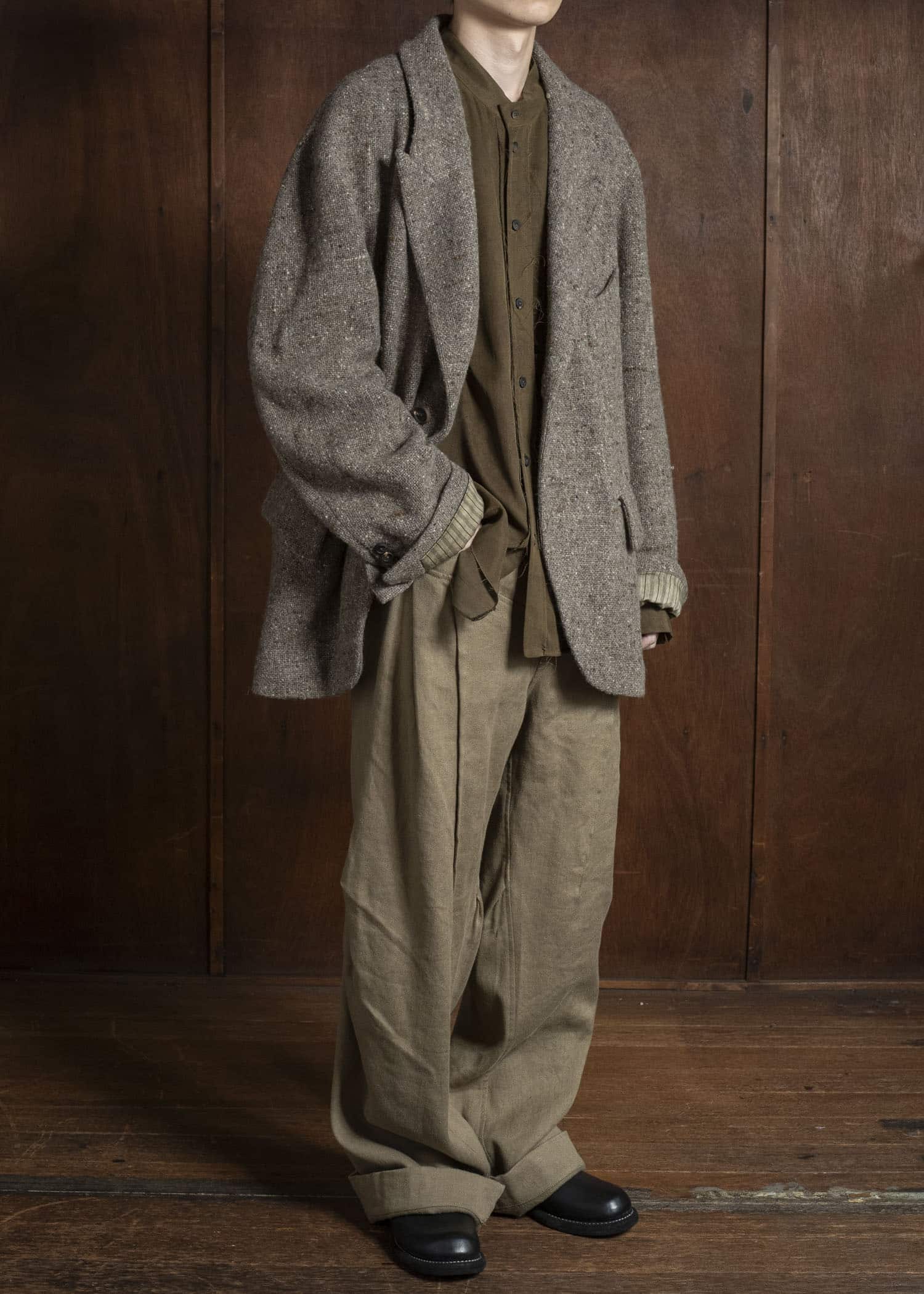 ZIGGY CHEN 0M2530508 ARTICULATED KNEE DENIM TROUSERS 44