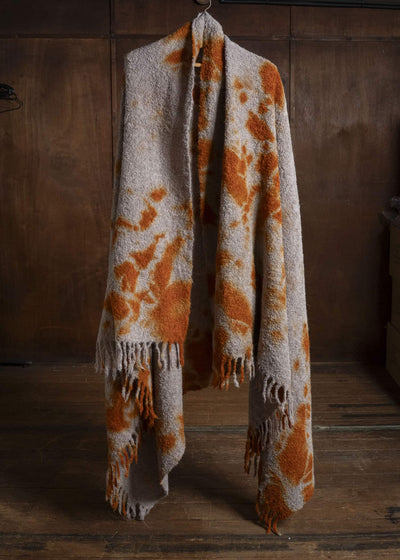 SUZUSAN 1002AP-010 Hand Woven Bouclé Throw 4477 Burnt Orange - Marron