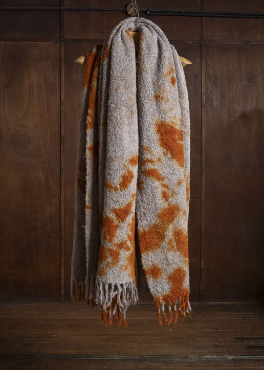 SUZUSAN 1002AP-010 Hand Woven Bouclé Throw 4477 Burnt Orange - Marron