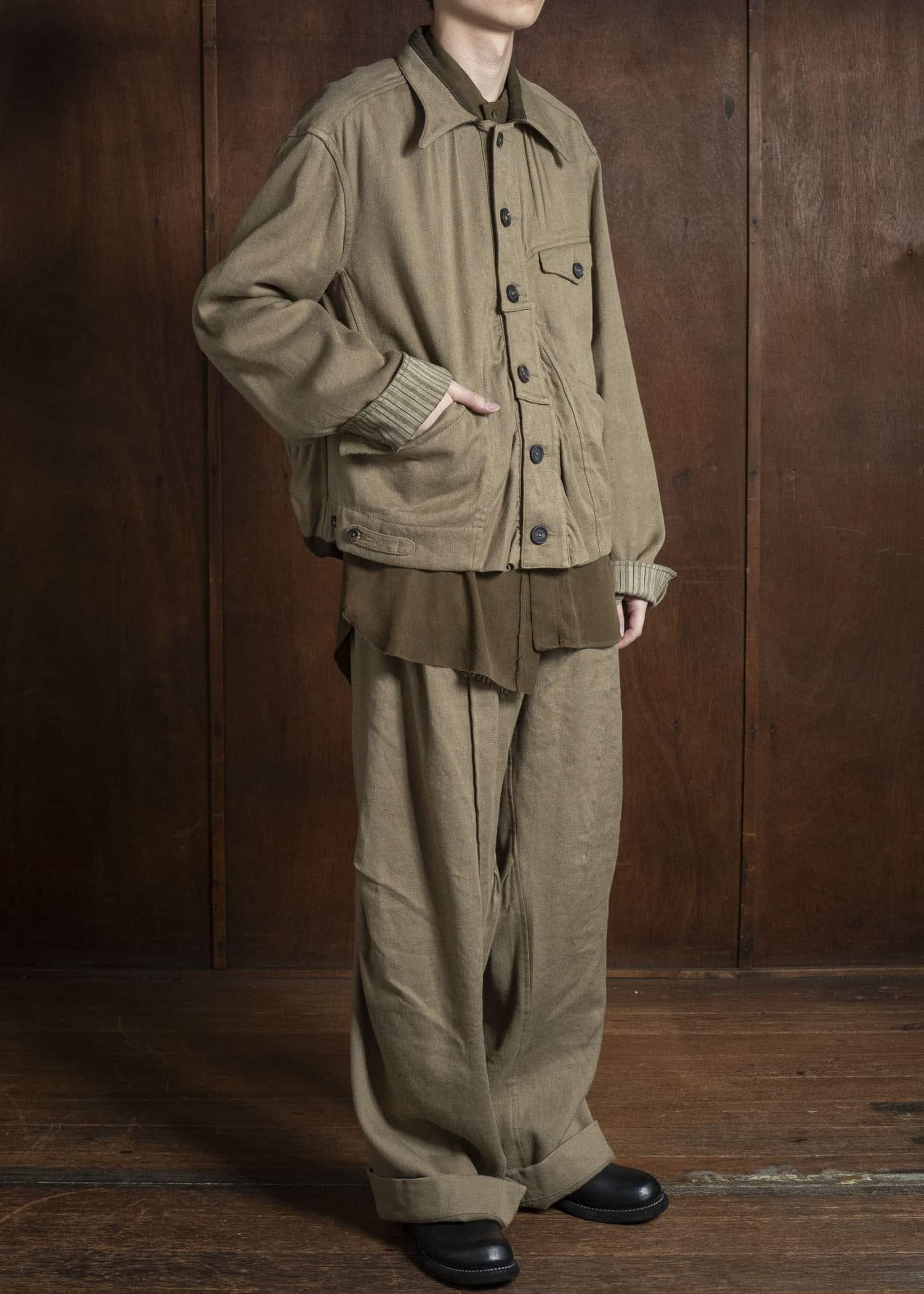 【引っ越しのため断捨離】ありんこZIGGY ZAZA フード付きジャケット 値下げ】ZIGGY CHEN 22SS FASCINATE別注 SHORT ROBE WITH