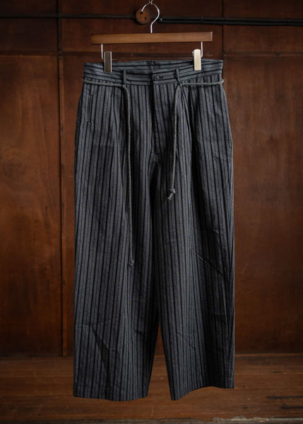 YOKO SAKAMOTO CLASSIC WIDE TROUSERS BLACK