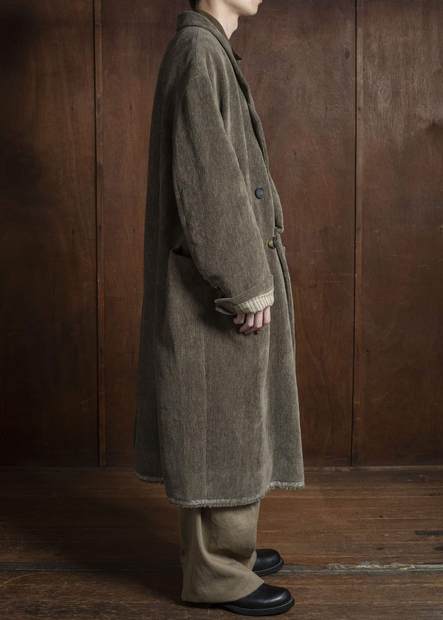 ZIGGY CHEN 0M2531106 CHENILLE CLOTH DOUBLE-BREASTED LONG COAT 82