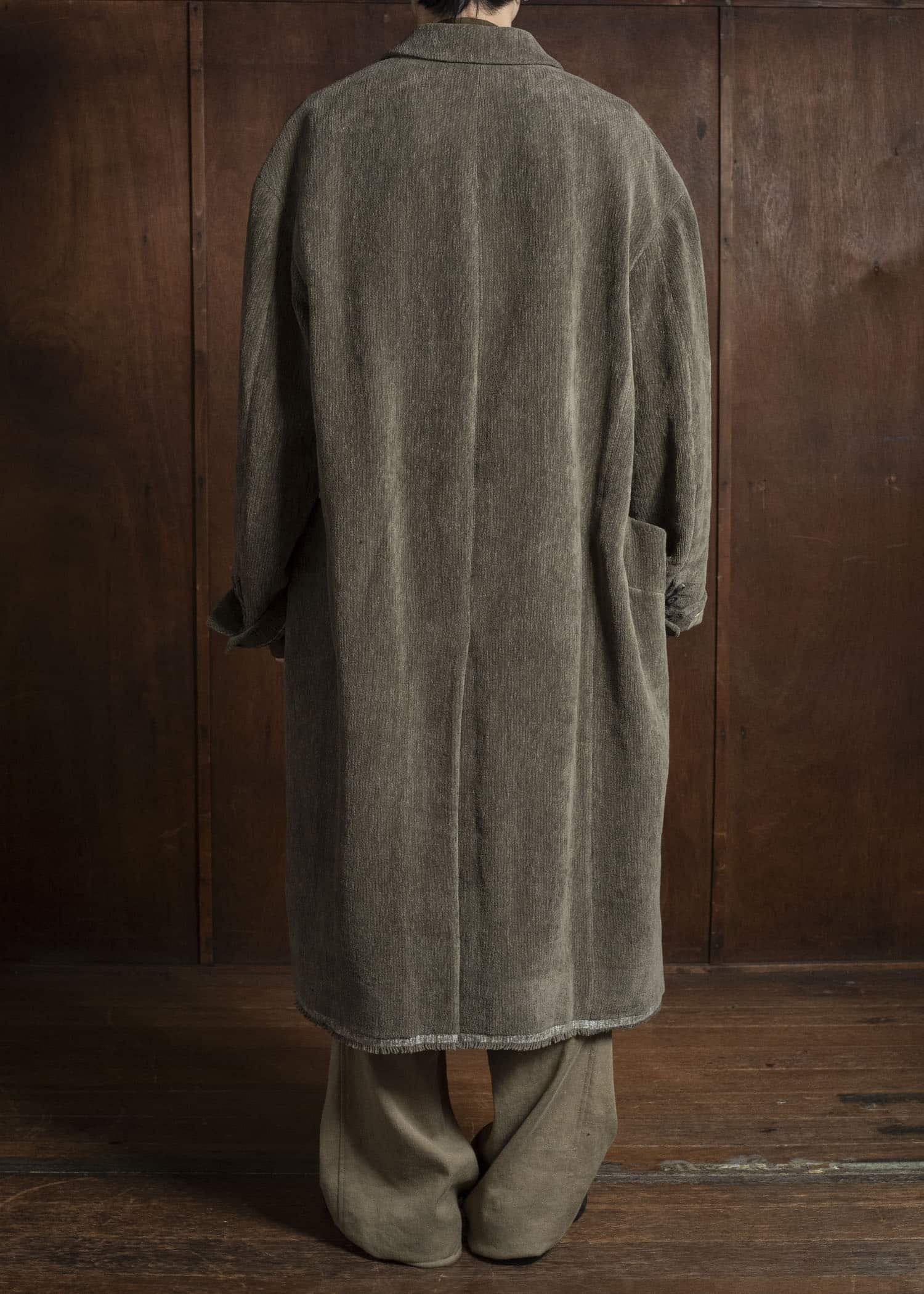 ZIGGY CHEN 0M2531106 CHENILLE CLOTH DOUBLE-BREASTED LONG COAT 82