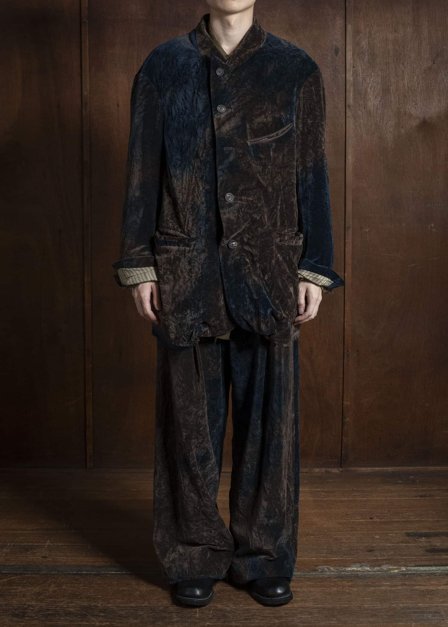 ZIGGY CHEN 0M2530905 VELVET STAND COLLAR BLAZER 25