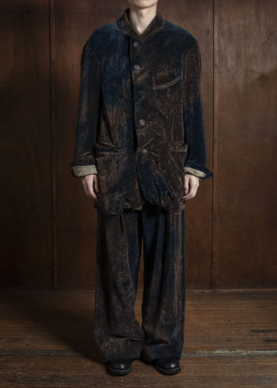 ZIGGY CHEN 0M2530905 VELVET STAND COLLAR BLAZER 25