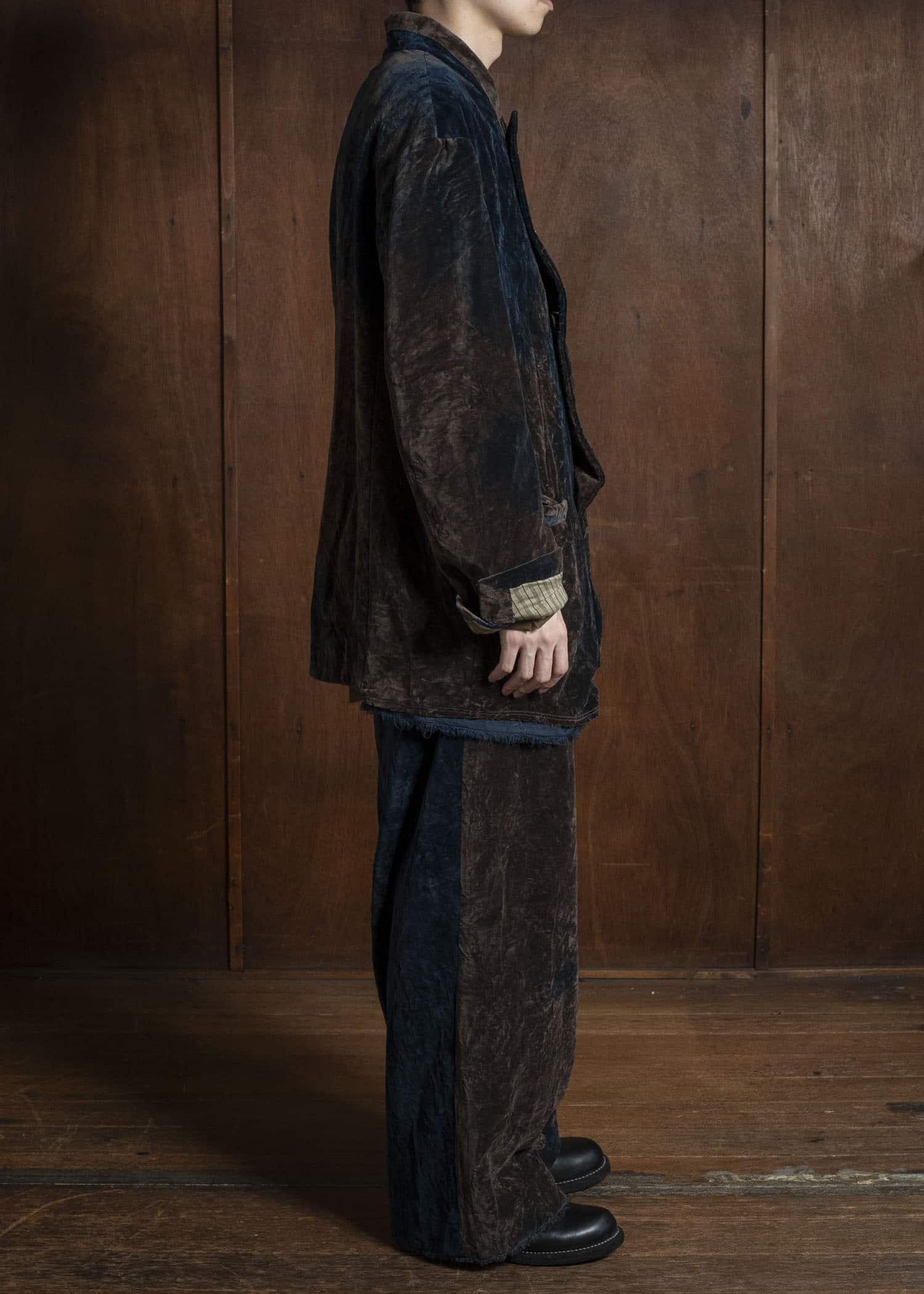 ZIGGY CHEN 0M2530509 VELVET STRAIGHT-LEG TROUSERS 25