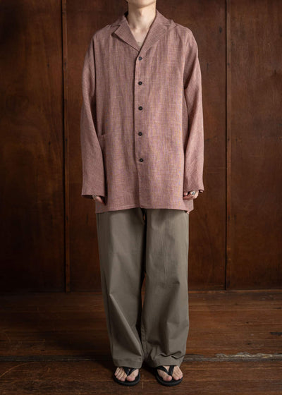 Jurgen Lehl Cardi Linen Check Shirt J0142FBM843-25