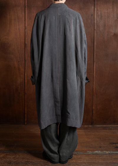 ZIGGY CHEN 0M2511101 Double Breasted Asymmetric Coat DARK PURPLE