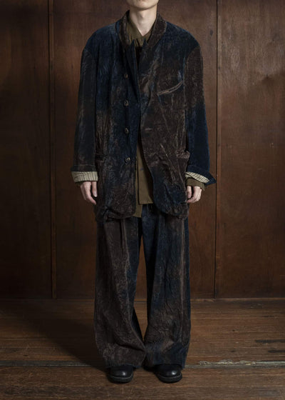 ZIGGY CHEN 0M2530509 VELVET STRAIGHT-LEG TROUSERS 25