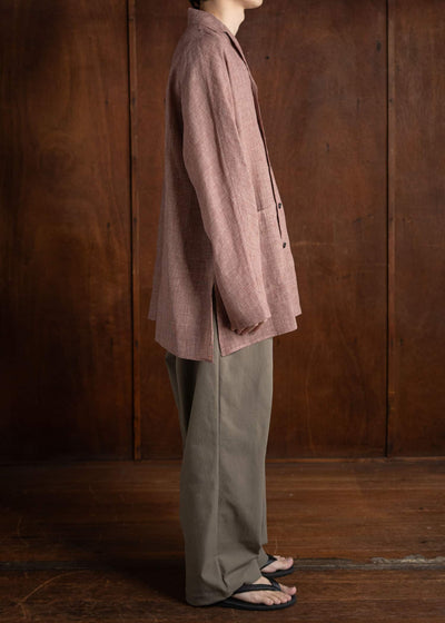 Jurgen Lehl Cardi Linen Check Shirt J0142FBM843-25