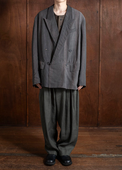 ZIGGY CHEN 0M2510901 Double Breasted Asymmetric Jacket DARK PURPLE