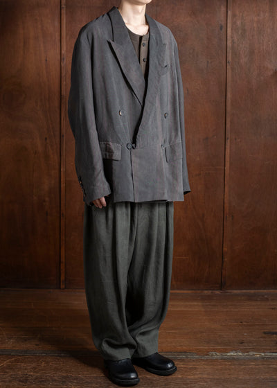 ZIGGY CHEN 0M2510901 Double Breasted Asymmetric Jacket DARK PURPLE