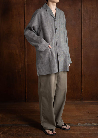 Jurgen Lehl Cardi Linen Check Shirt J0142FBM843-90