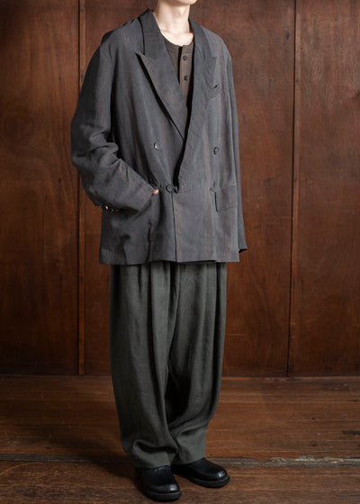 ZIGGY CHEN 0M2510901 Double Breasted Asymmetric Jacket DARK PURPLE