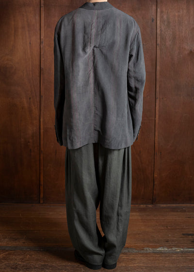 ZIGGY CHEN 0M2510901 Double Breasted Asymmetric Jacket DARK PURPLE