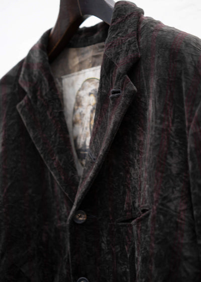 ZIGGY CHEN VELVETEEN PLEATS BLAZER – VISION OF FASHION