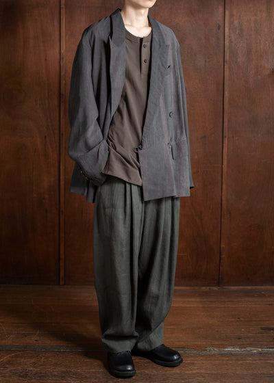 ZIGGY CHEN 0M2510901 Double Breasted Asymmetric Jacket DARK PURPLE