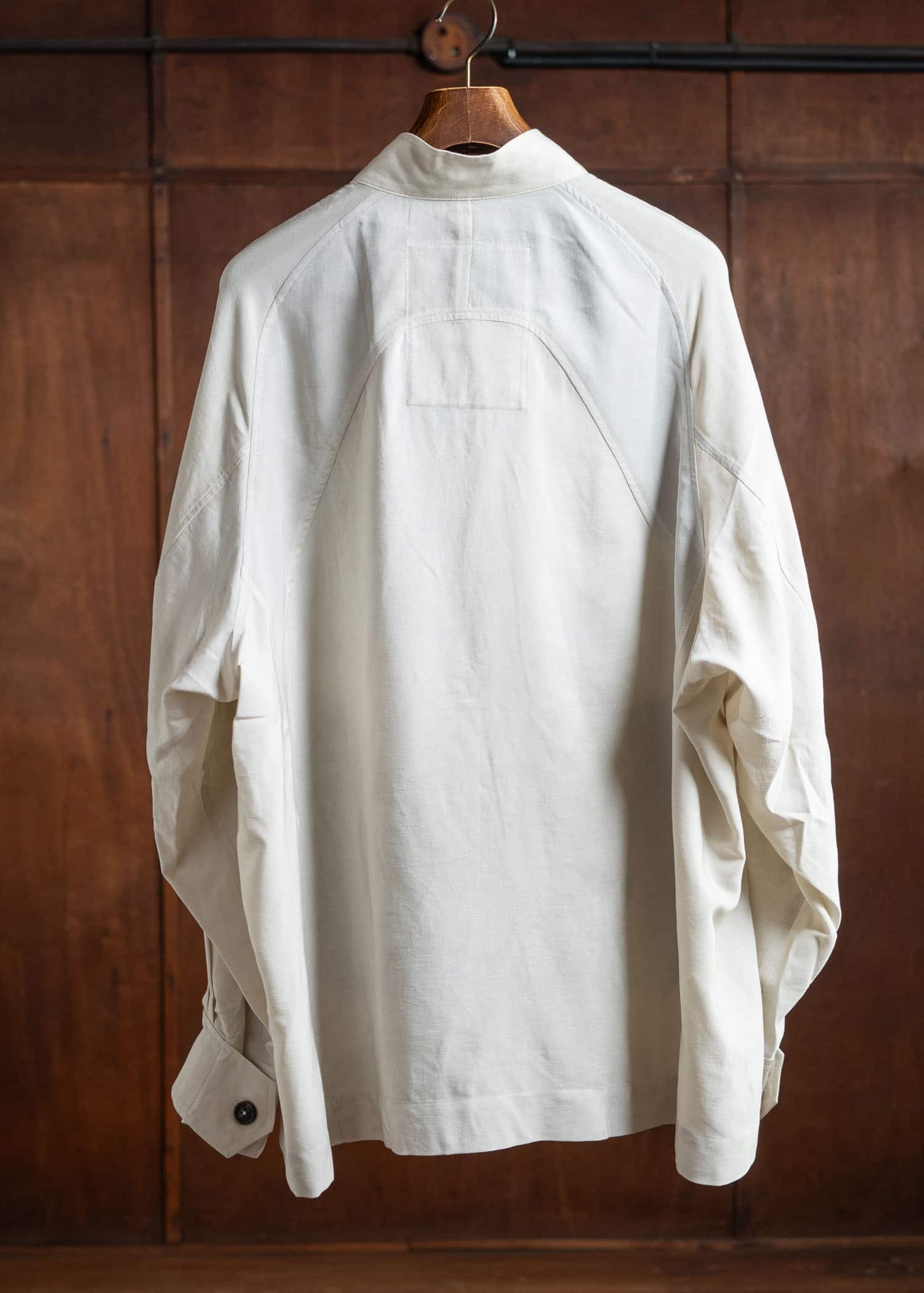 ZIGGY CHEN Stand Collar Pocket Shirt Vintage White 0M2430706