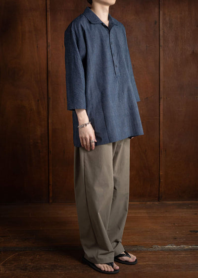 Jurgen Lehl yarn-dyed hand-woven cardigan pullover shirt J0542FBM741-38