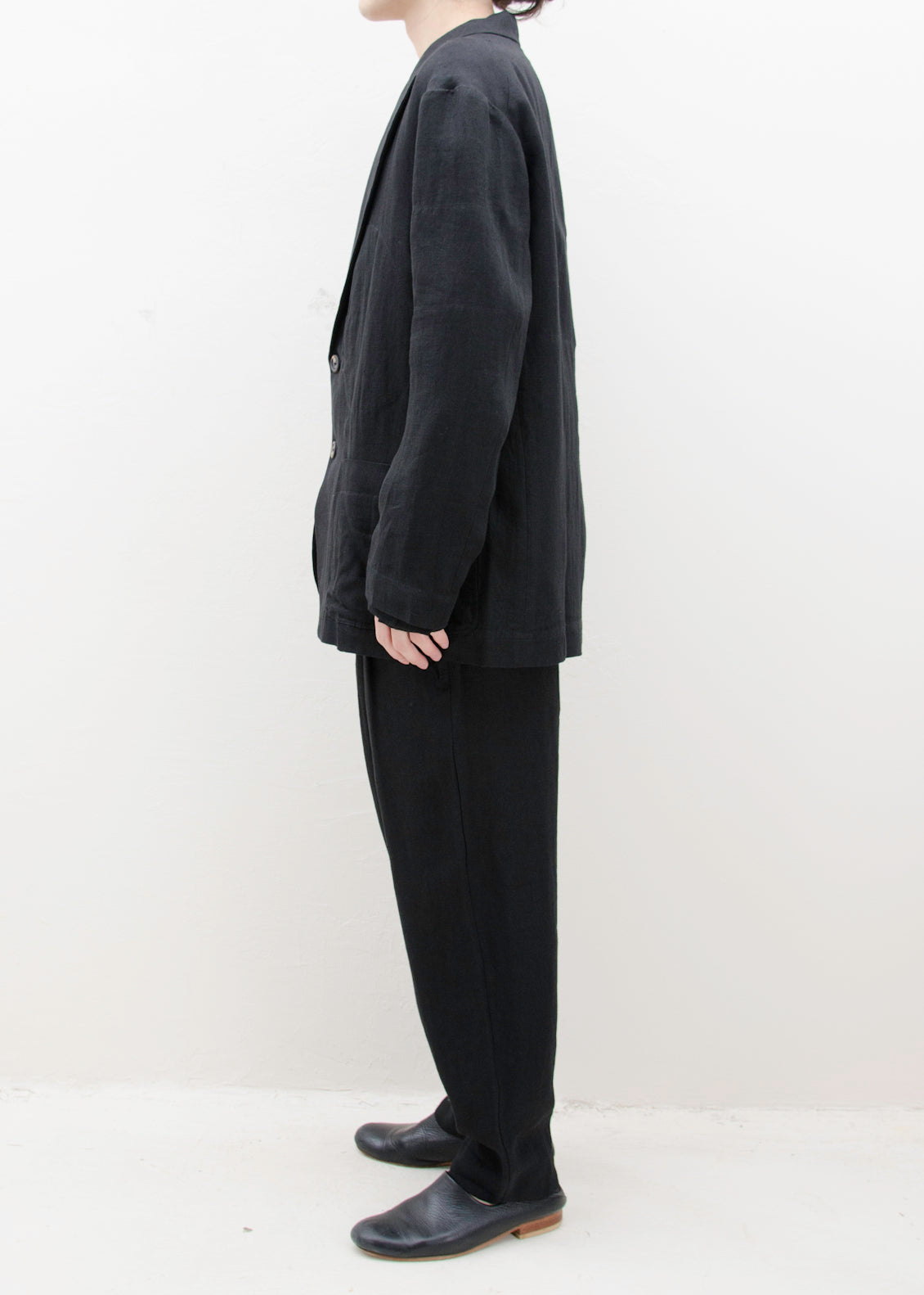 ZIGGY CHEN FRONT PLEAT LONG TROUSERS