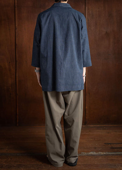 Jurgen Lehl yarn-dyed hand-woven cardigan pullover shirt J0542FBM741-38