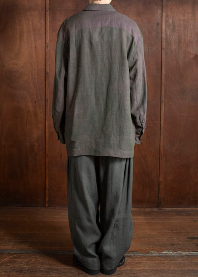 ZIGGY CHEN 0M2510719 Oversized Shirt Jacket MIX GREEN