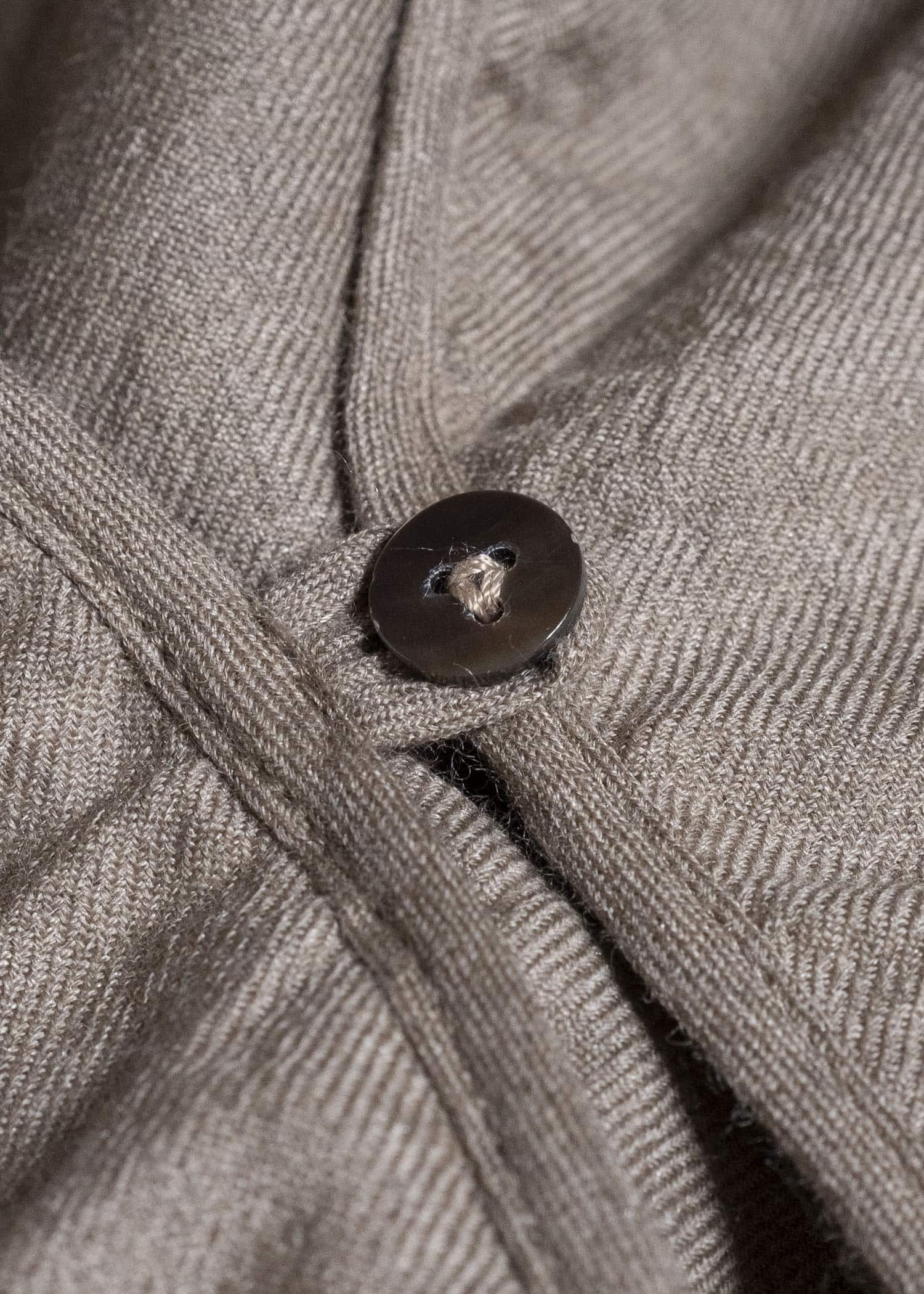 amachi. AY19S-1055-26AW Kashmir Wool Shirt Natural Brown