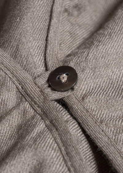 amachi. AY19S-1055-26AW Kashmir Wool Shirt Natural Brown