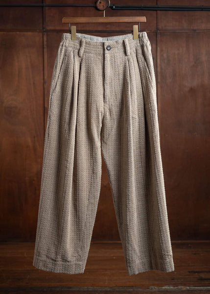 ZIGGY CHEN Corduroy Drop Crotch Trousers Sand Beige 0M2430537