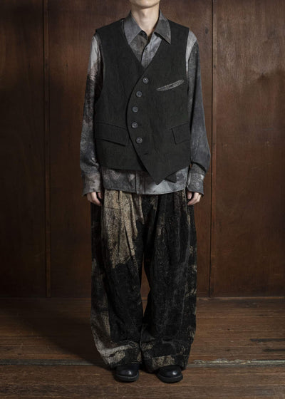 ZIGGY CHEN 0M2530522 VELVET WIDE-LEG TROUSERS 54