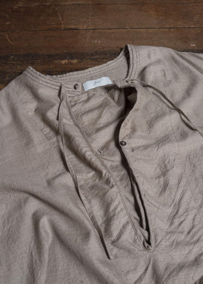 amachi. AY19S-1055-26AW Kashmir Wool Shirt Natural Brown