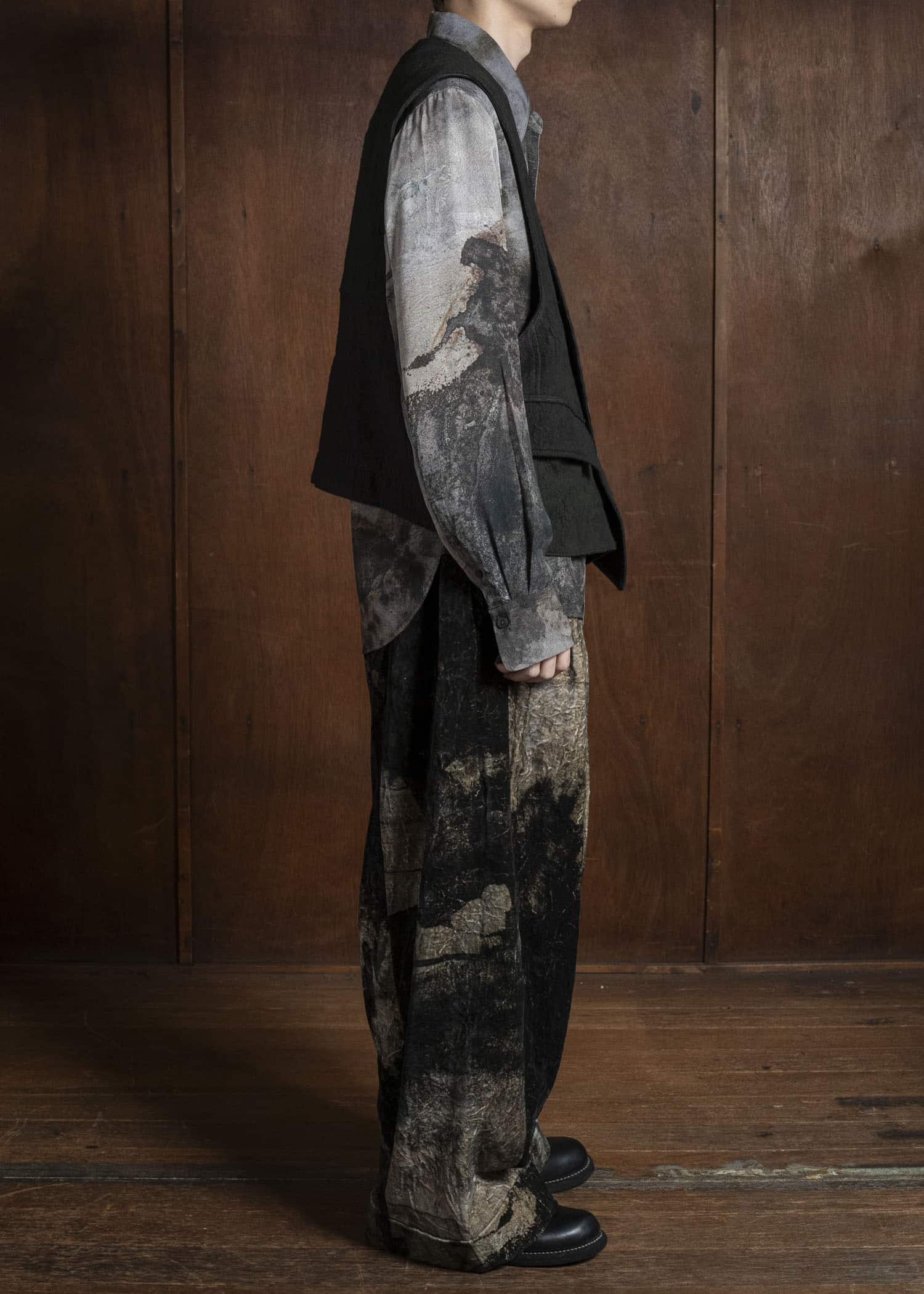 ZIGGY CHEN 0M2530522 VELVET WIDE-LEG TROUSERS 54