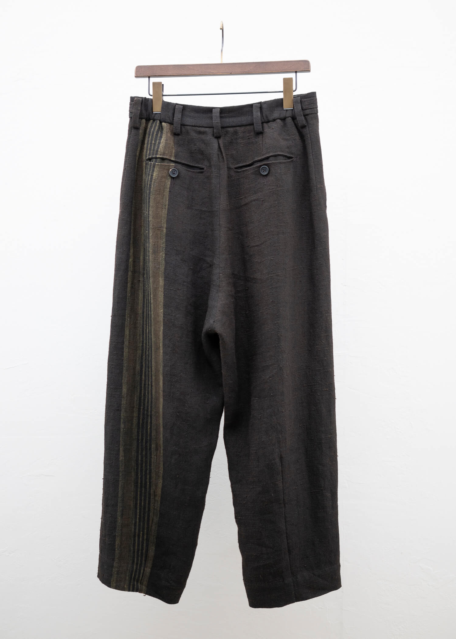 ZIGGY CHEN FRONT PLEATS TAPERED TROUSERS