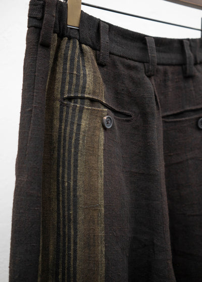 ZIGGY CHEN FRONT PLEATS TAPERED TROUSERS