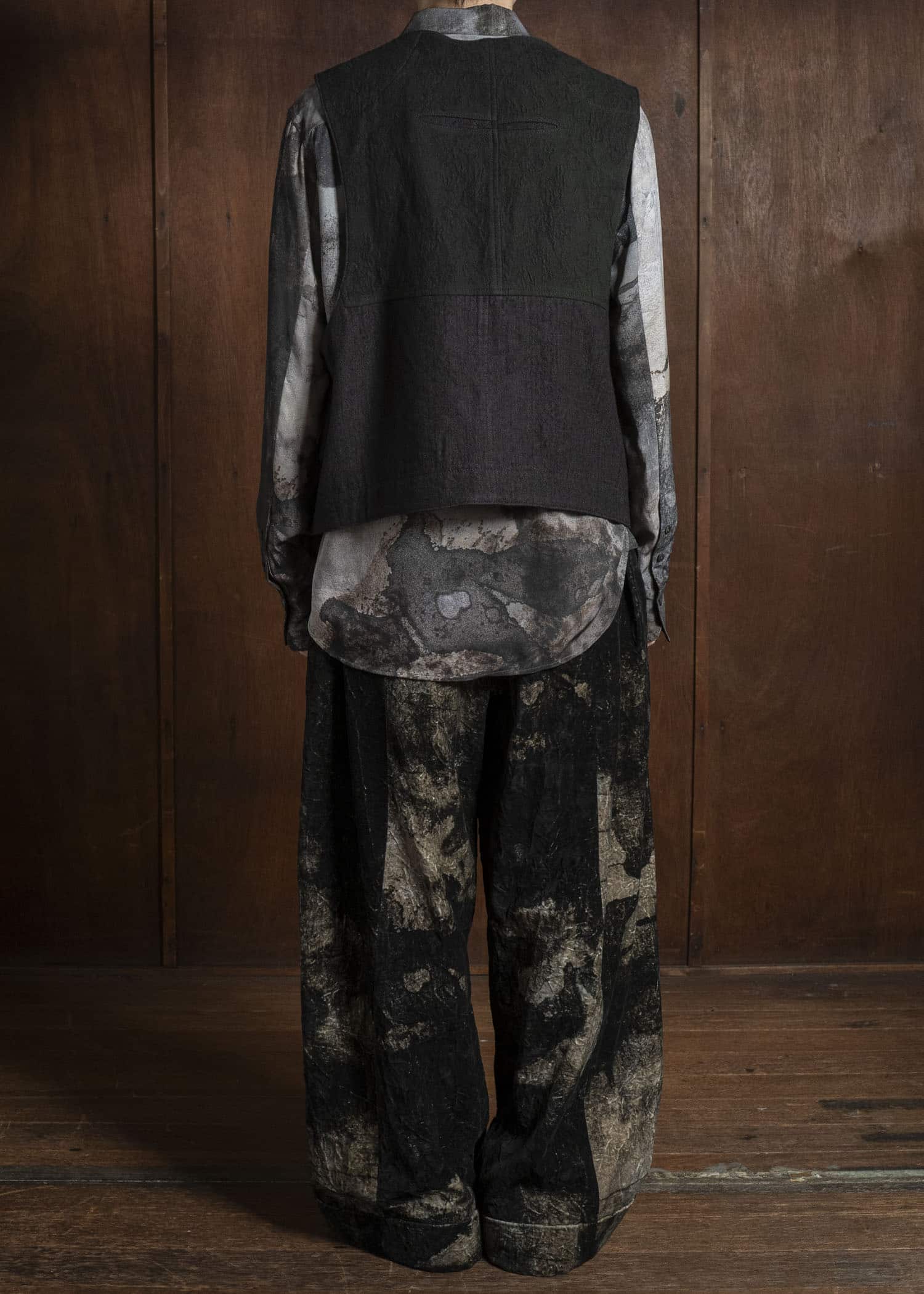 ZIGGY CHEN 0M2530522 VELVET WIDE-LEG TROUSERS 54