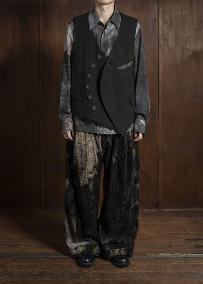 ZIGGY CHEN 0M2530522 VELVET WIDE-LEG TROUSERS 54