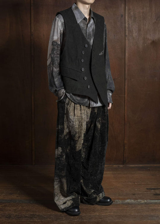 ZIGGY CHEN 0M2530522 VELVET WIDE-LEG TROUSERS 54