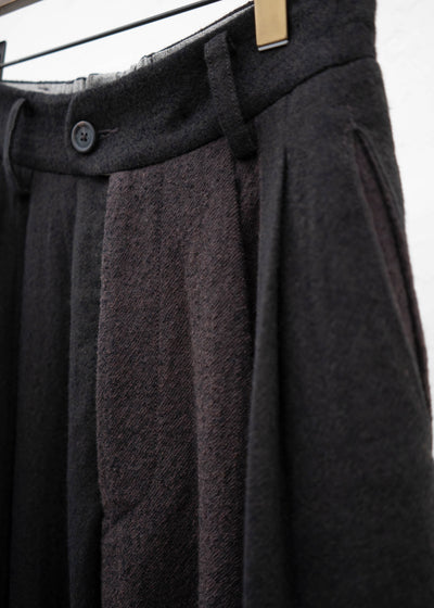ZIGGY CHEN PLEATED DROP CROTCH TROUSERS