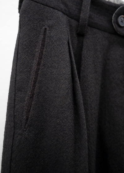 ZIGGY CHEN PLEATED DROP CROTCH TROUSERS