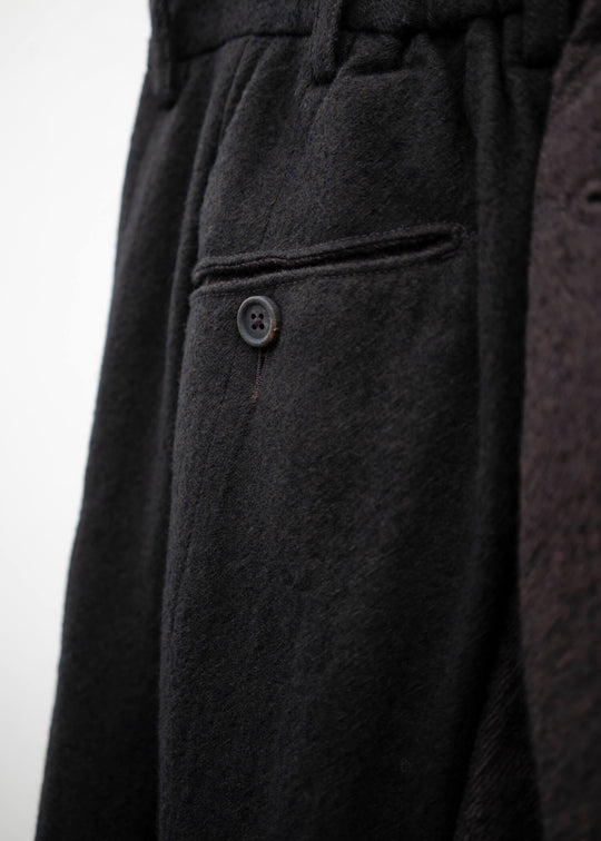 ZIGGY CHEN PLEATED DROP CROTCH TROUSERS