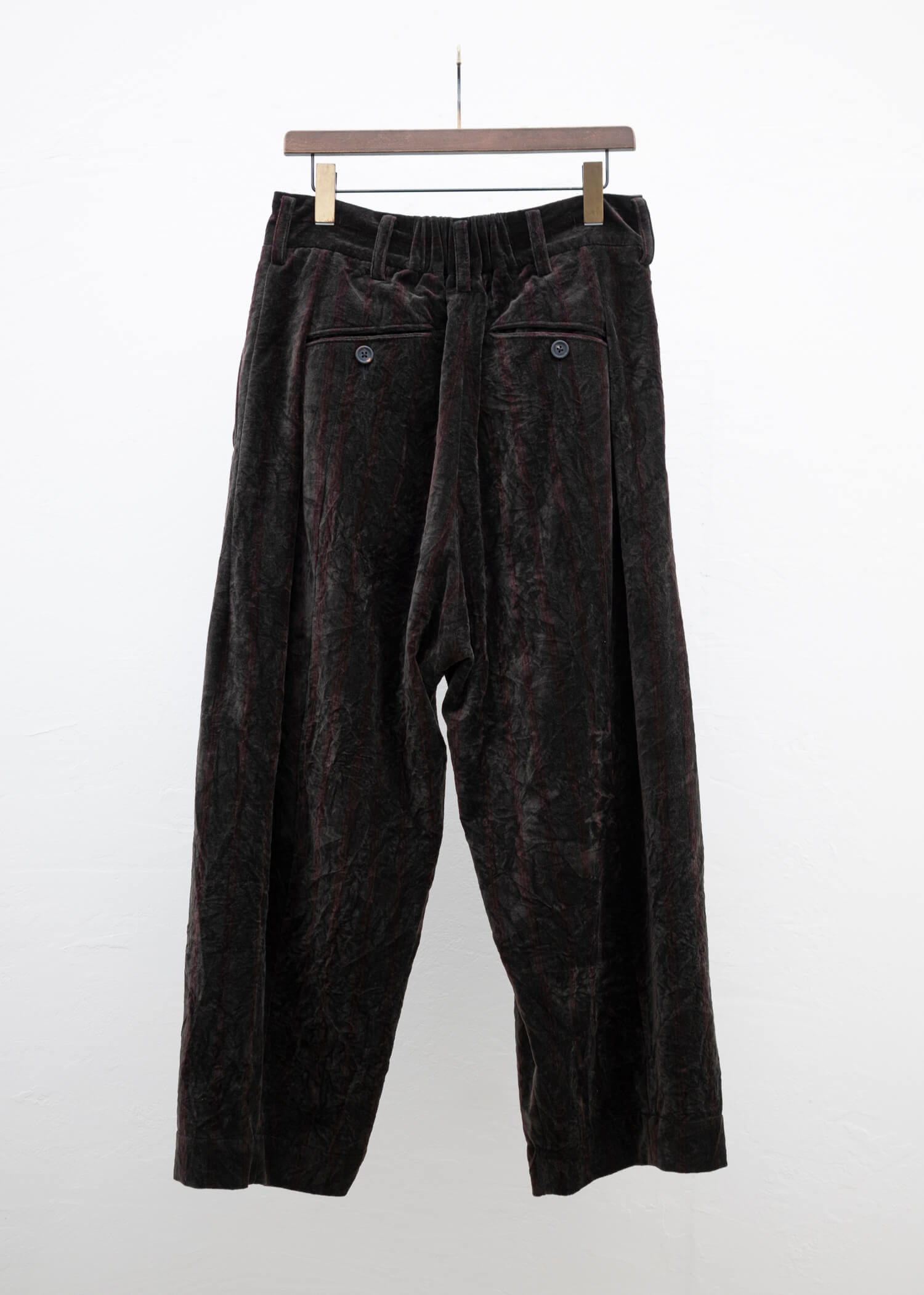 ZIGGY CHEN PLEATED DROP CROTCH TROUSERS