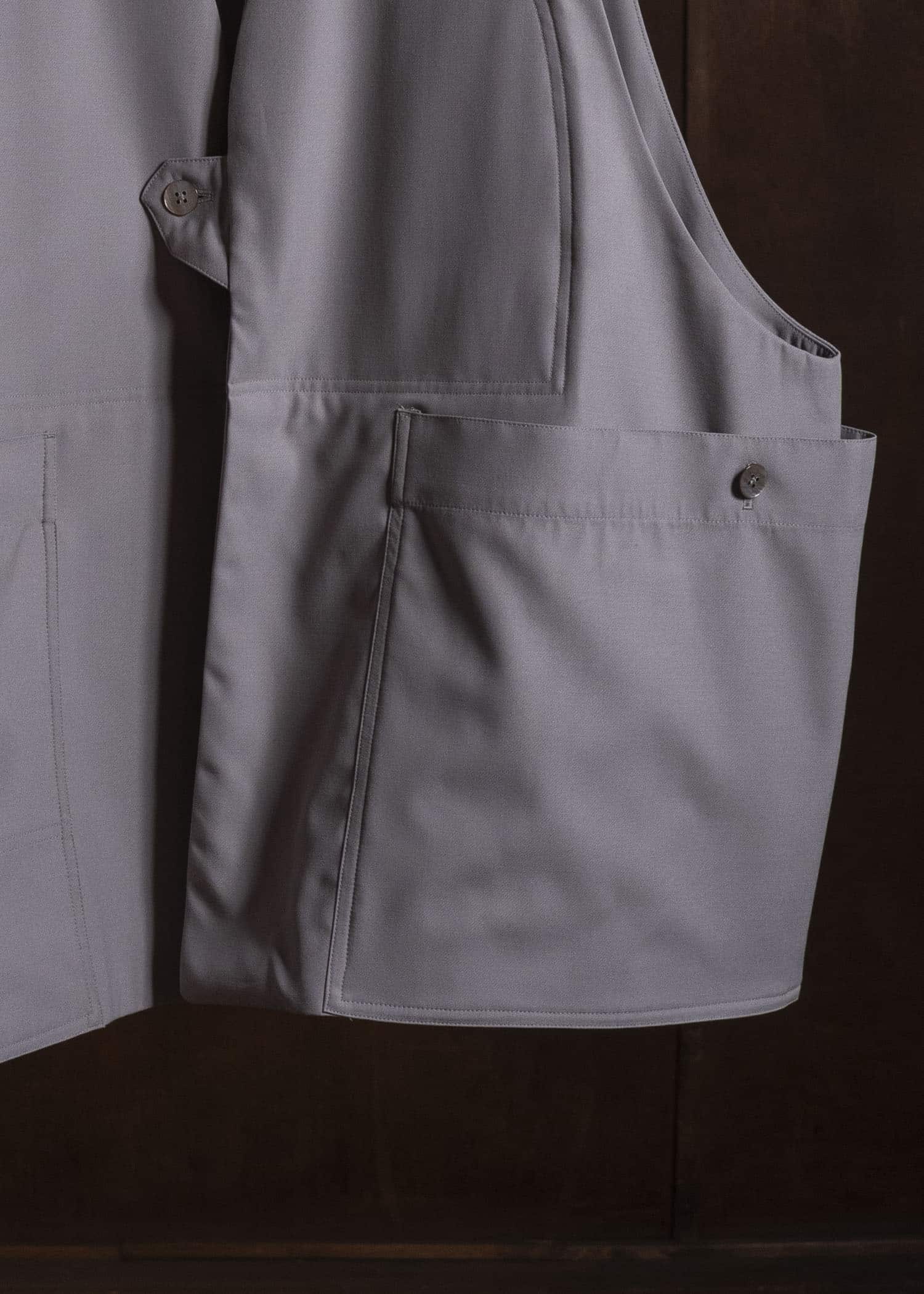 amachi. AY19V-1083-V Field Suit - 2 Way Vest Gray Beige