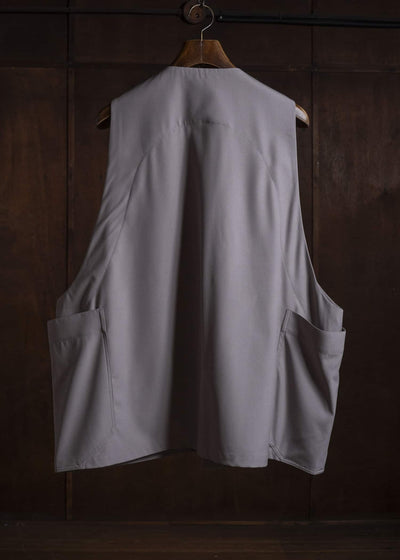 amachi. AY19V-1083-V Field Suit - 2 Way Vest Gray Beige