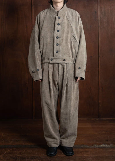 ZIGGY CHEN Corduroy Drop Crotch Trousers Sand Beige 0M2430537