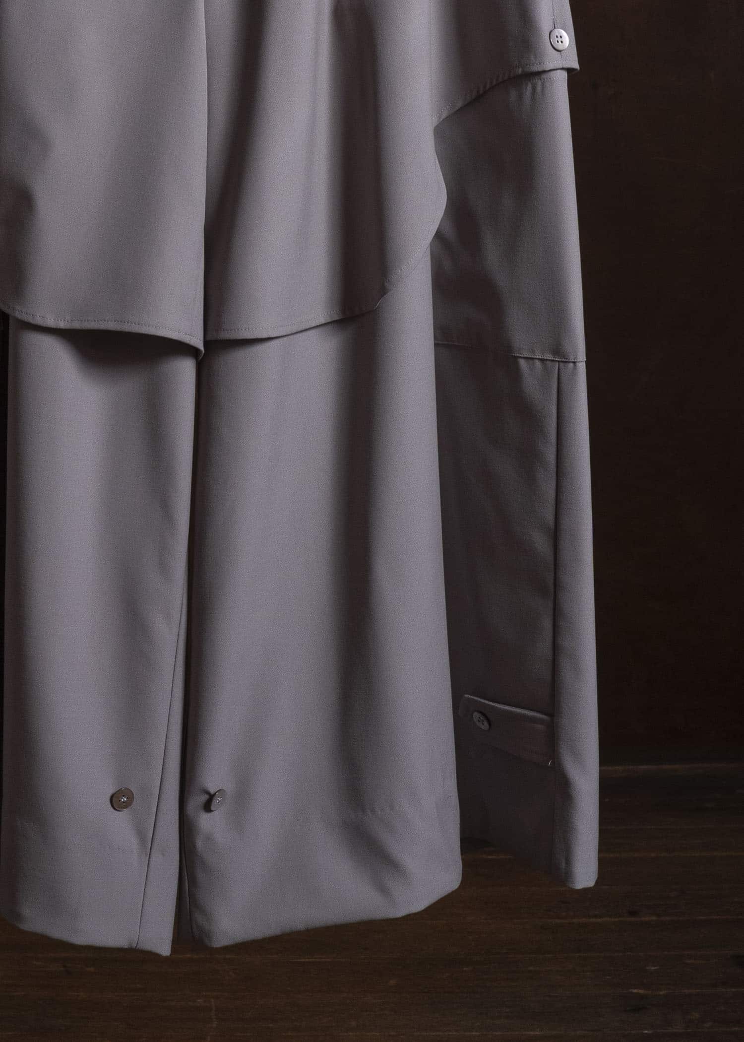 amachi. AY19B-3076-26AW Layered Utility Pants Gray Beige