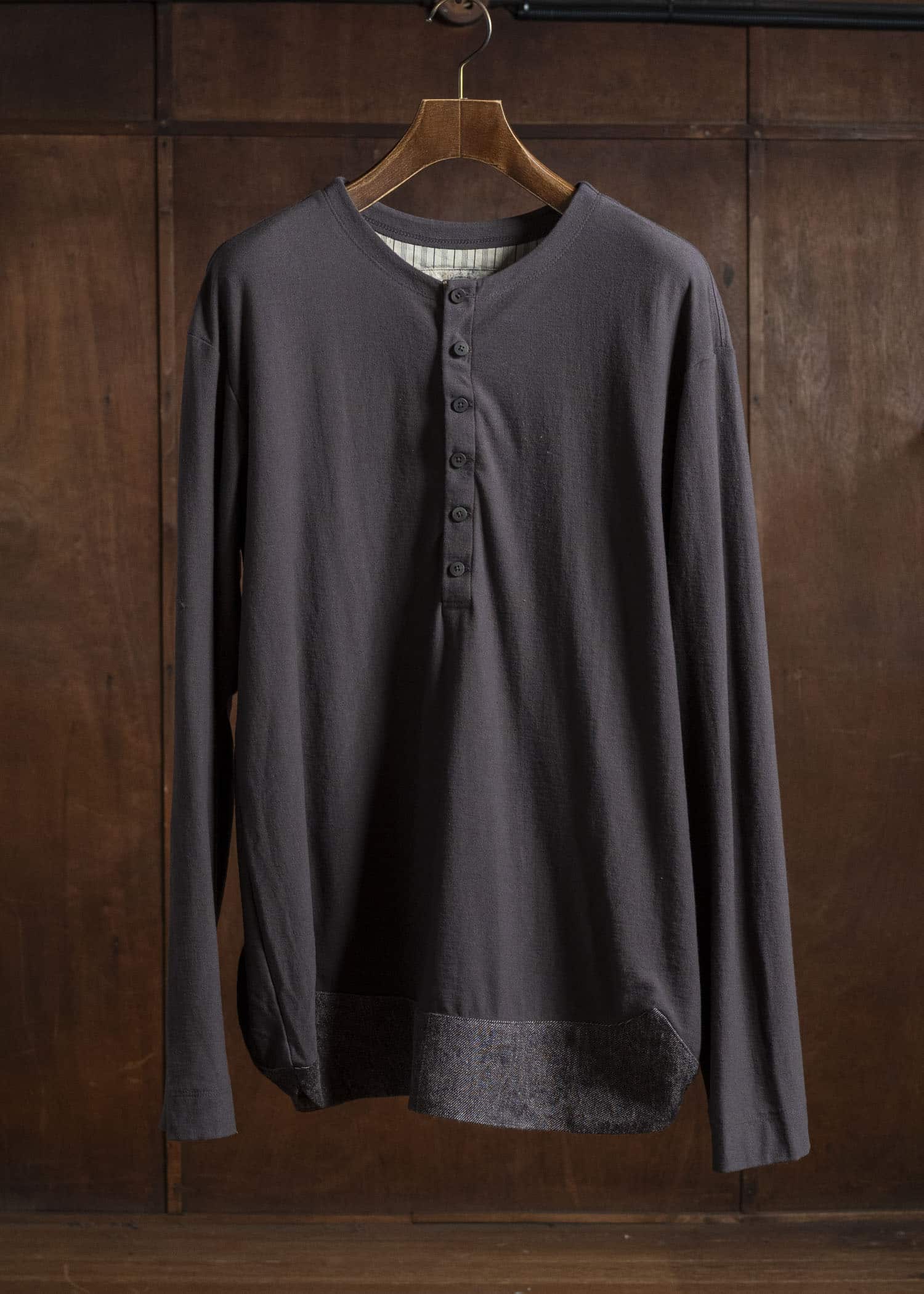 ZIGGY CHEN 0M2530214 HENLEY-NECK LONG SLEEVE T-SHIRT 62