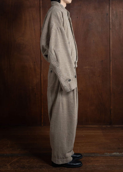 ZIGGY CHEN Corduroy Drop Crotch Trousers Sand Beige 0M2430537
