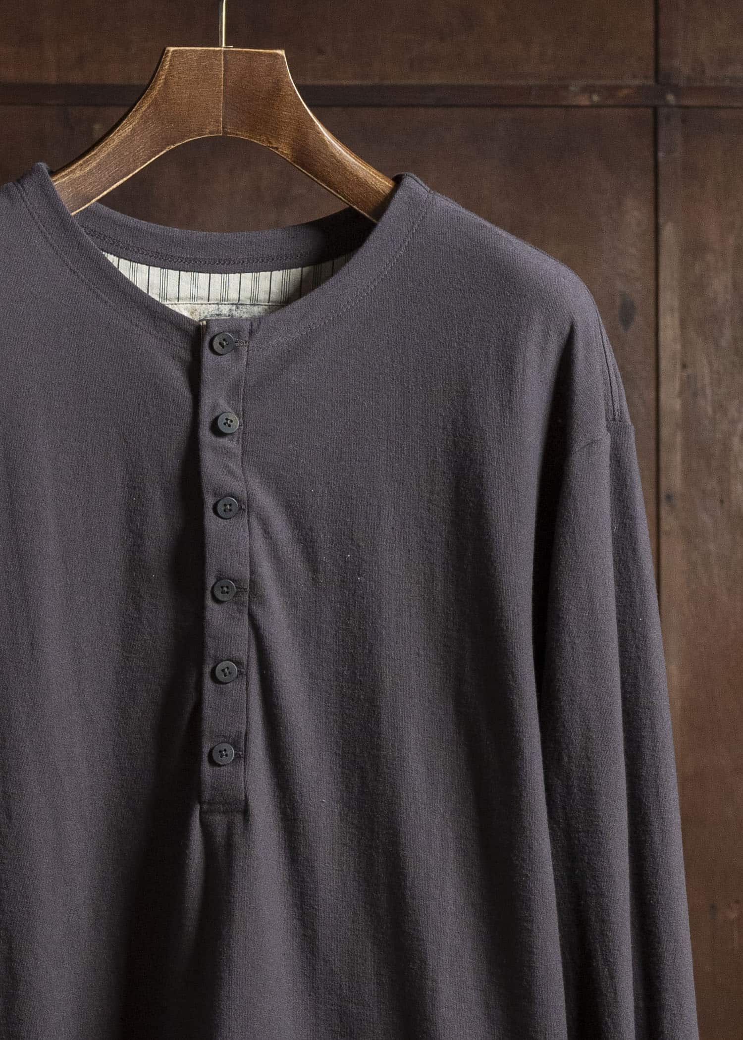 ZIGGY CHEN 0M2530214 HENLEY-NECK LONG SLEEVE T-SHIRT 62